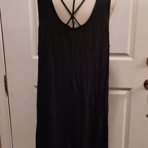 Black Maurice Dress casual 24/7 soft stretchable strappy spring summer 1X - Picture 1 of 5